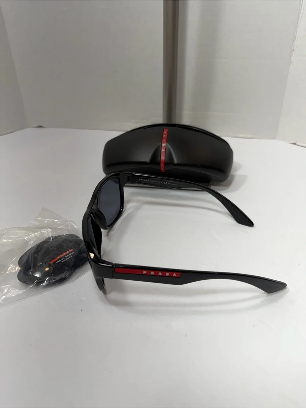 PRADA Linea Rossa Active Men's Polarized Sunglasses SPS 01U (1AB-5Z1) Black